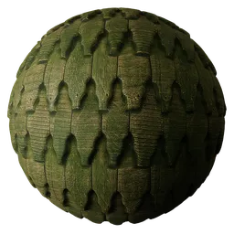 Shingle Roof Tiles Green Ornate