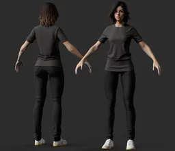 Base IT Tech Startup Female Character