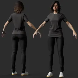 Base IT Tech Startup Female Character