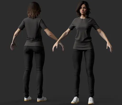 Base IT Tech Startup Female Character