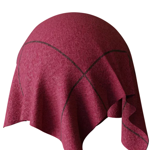 Berry Windowpane Check Boiled Wool