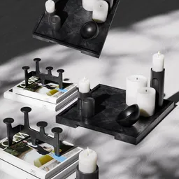 Candle & Book Decoration Set