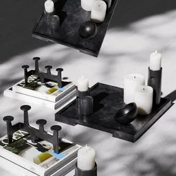 Candle & Book Decoration Set