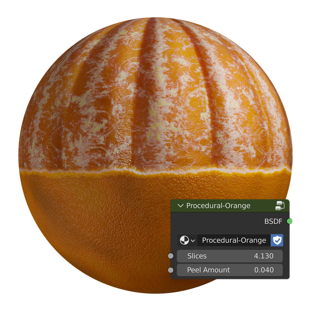 Eevee Procedural Semi-Realistic Orange | FREE organic materials | Blendkit