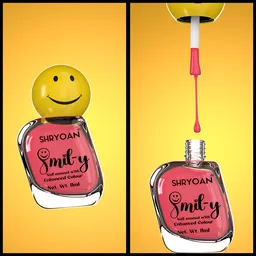 Nail enamel liquid dripping shot