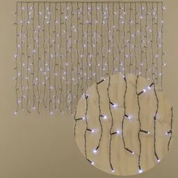 Detailed 3D model of a modern wall lamp with hanging crystals rendered in Blender cycles, available in centimeters.