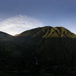 Aerial Valley in Mountains