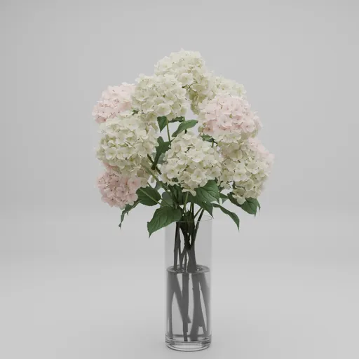 White and Pink Hydrangea Bouquet