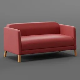 Love seat sofa red