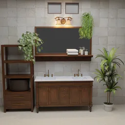 Modern Bathroom Interior Scene