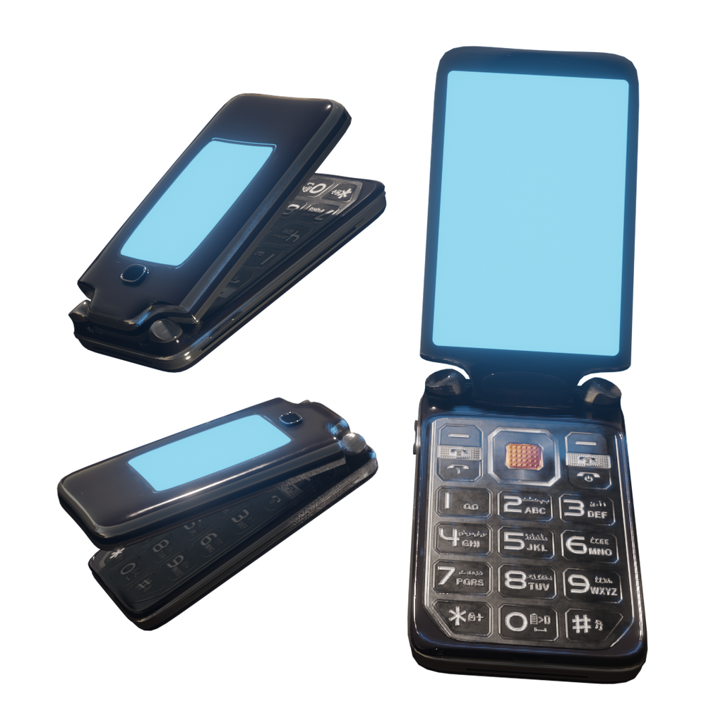 Flip Phone OldSchool | Smartphones models | BlenderKit