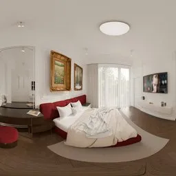 Elegant White Luxury Bedroom Interior