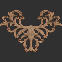 Intricate ER_Ornament Brush 247 design for 3D model sculpting, ideal for detailed war equipment surfaces.