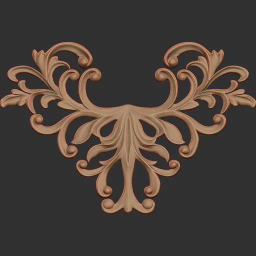 Intricate ER_Ornament Brush 247 design for 3D model sculpting, ideal for detailed war equipment surfaces.