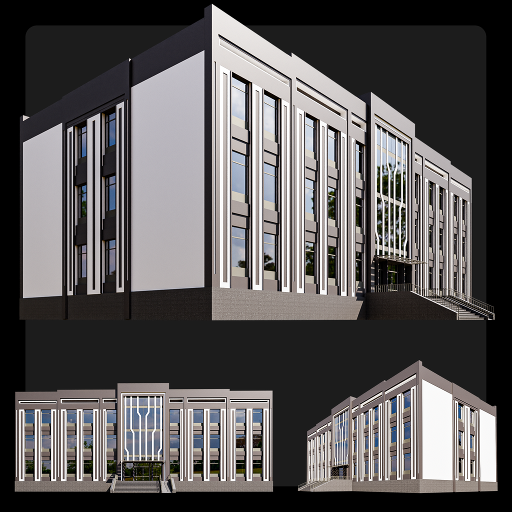 Office Building | Commercial Buildings Models | BlenderKit