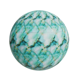 Cyan gold marble tiles