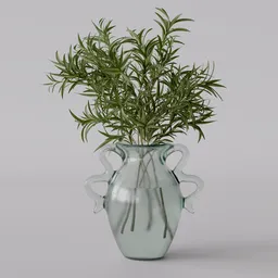 Bouquet Rosemary Glass Vase