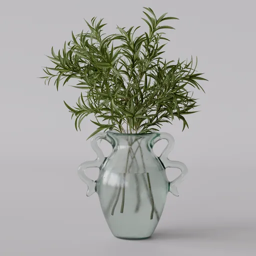 Bouquet Rosemary Glass Vase