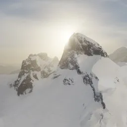 Mountain Snow Peak Sunrise