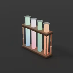 Low Poly Test Tube Rack