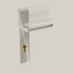 Modern Brushed Chrome Lever Door Handle