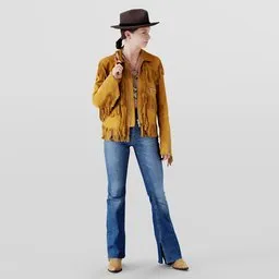 Fringe Charm Urban Cowboy Style Girl