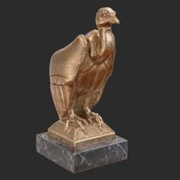 Vulture brass statue