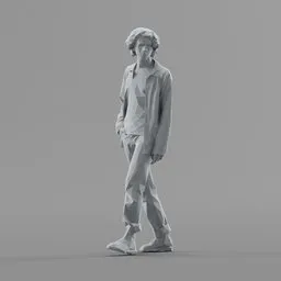 Lowpoly Male Walking