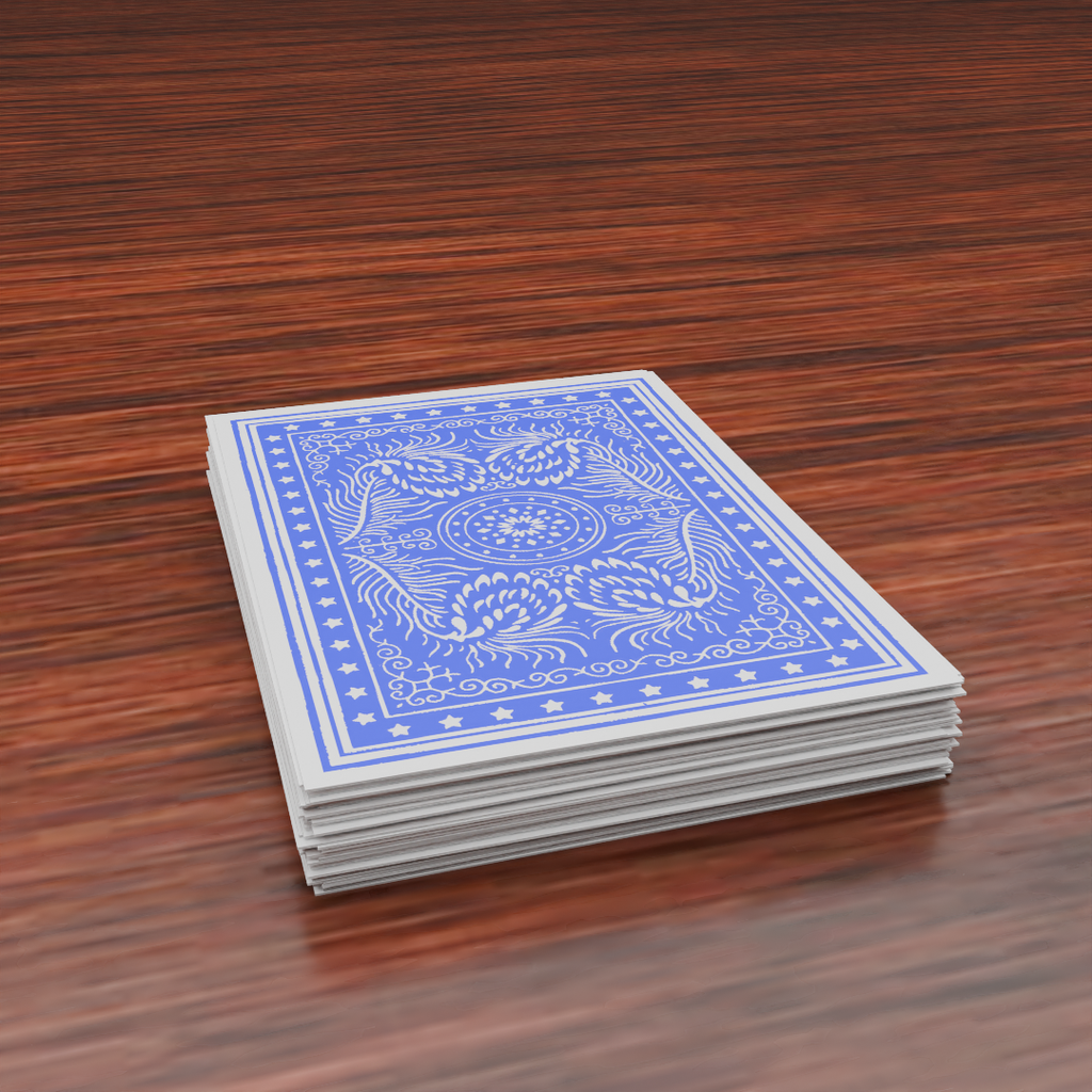 Blue Card Deck | FREE Miscellaneous models | Blendkit