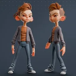 Stylized Boy with Attitude