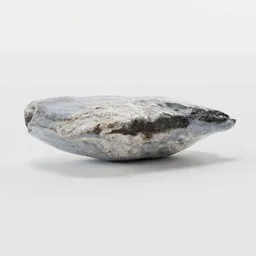 "Beach Rock 5 3D model for Blender 3D - Landscape category - with 2K PBR texturing, inspired by artists Vija Celmins and Rebecca Horn, featuring pebbles and stones in a kobalt blue color scheme."