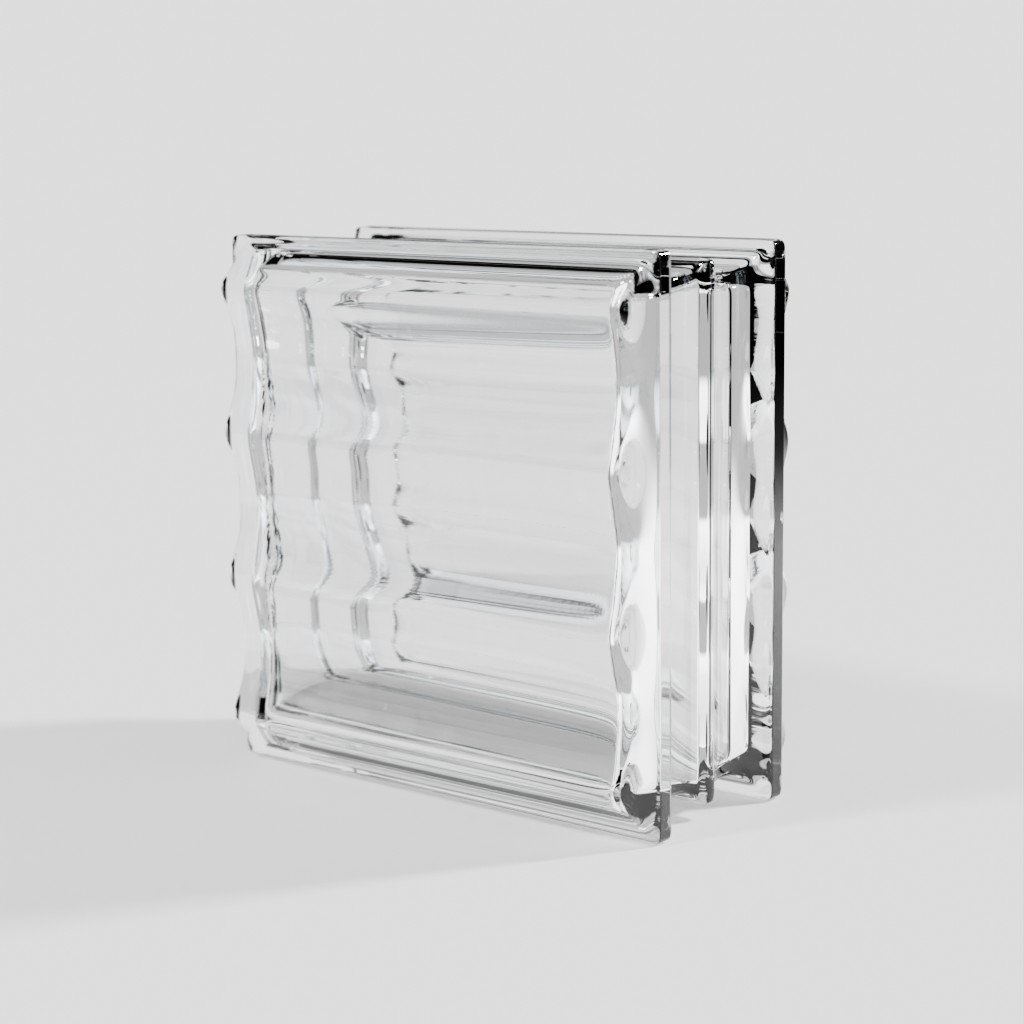 BlenderKit Download the FREE Glass Block 1 model