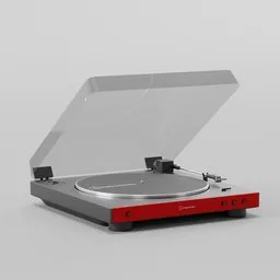Automatic belt drive turntable Red