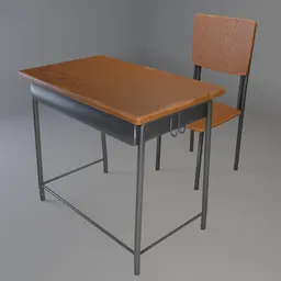 Modern Classroom Desk and Chair Set