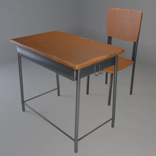Modern Classroom Desk and Chair Set