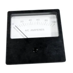 Realistic Square Ammeter 3D model with detailed dial face for Blender rendering, electrical equipment.