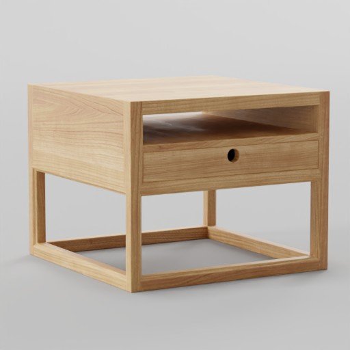 BlenderKit: Download the Mandeville Bed Side Table 50x50x40 model