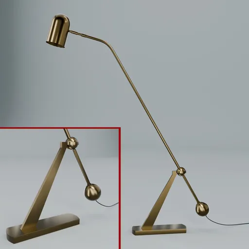 Brass Floor Lamp/Adjustable Lamp