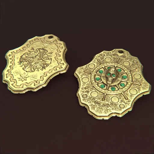 Gold Skull Pendant