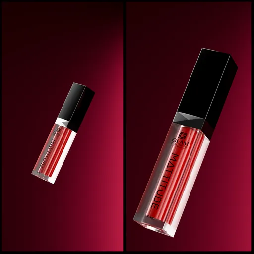 Liquid lipstick red theme mockup
