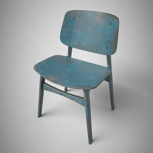 Worned wooden chair