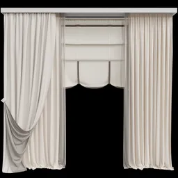 MI Silk And Cotton Curtain Set