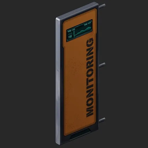 Sci-Fi Wall Monitoring Panel