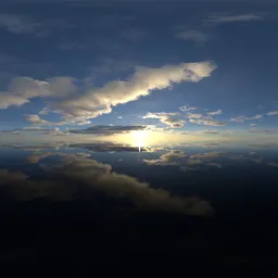 Sunset Cloudy Sky Ocean