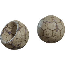Highly detailed weathered football 3D model, optimized for Blender rendering.