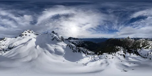 Snow Mountain Landscape Sunny