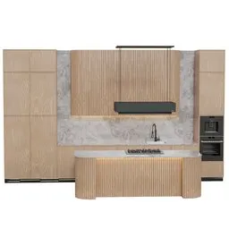 Modern wooden kitchen