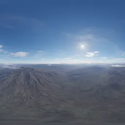 Aerial Mountain Sunny Day