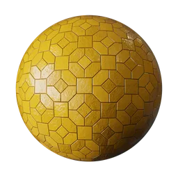 Glossy Yellow Irregular Ceramic Tiles