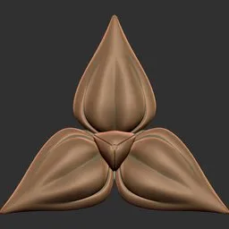 Detailed symmetrical pattern created by ER Ornament Brush 63 for 3D modeling in Blender.